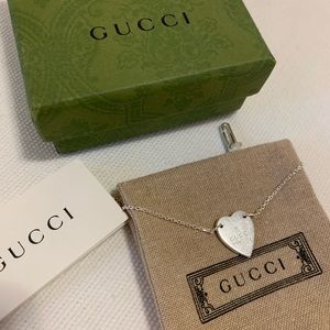 Gucci silver heart bracelet, excellent condition